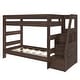preview thumbnail 15 of 20, Max and Lily Modern Farmhouse Twin Over Twin Bunk Bed With Staircase