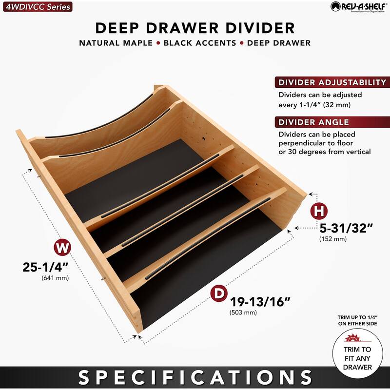 Rev-A-Shelf 4WDIVCC-30-1 Craftsman 25-1/4" W X 19-13/16" D Designer