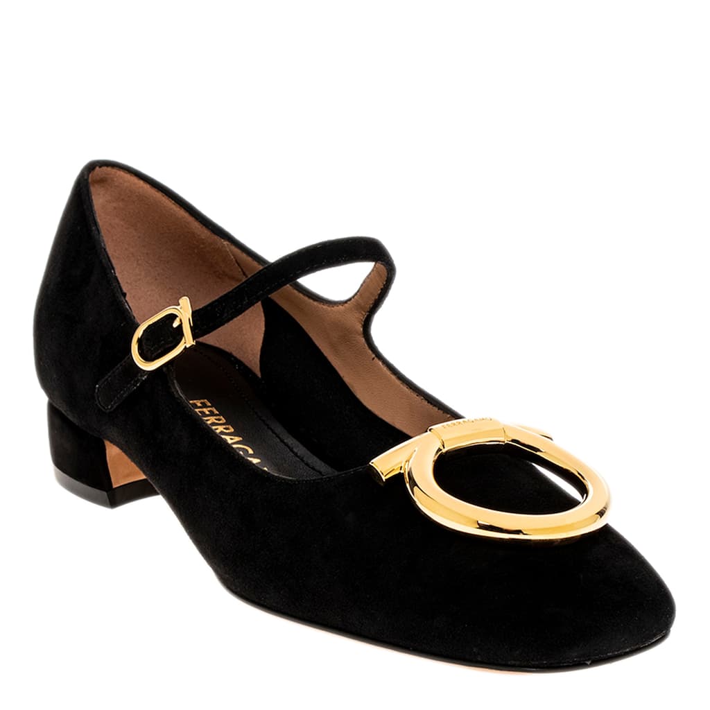Ferragamo Maxi Gancini Mary Jane Pumps