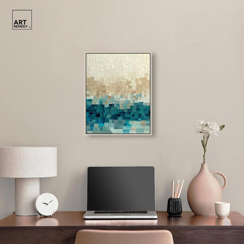 Pixelated Sea II Canvas by Art Remedy