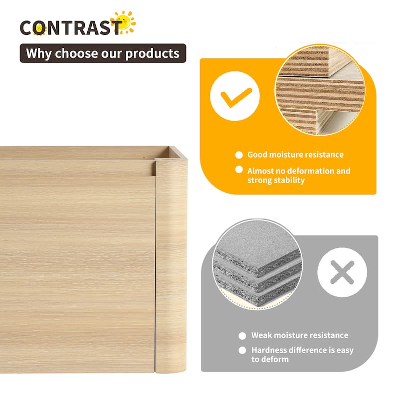 Beingnext 24''/28''/36''/40''/60''/68'' Floating Bathroom Vanity with Sink, Wall Mounted Bathroom Vanity with Soft Close Door