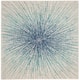 SAFAVIEH Evoke Juli Abstract Boho Burst Rug - 5'1" x 5'1" Square - Royal/Ivory