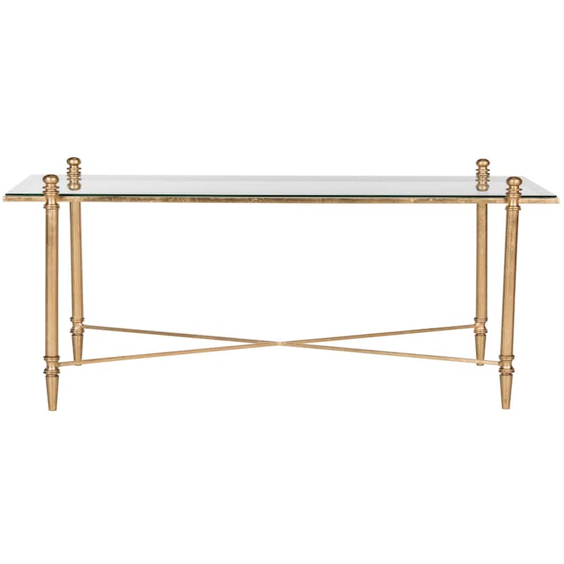 SAFAVIEH Olivera Antique Gold Leaf Coffee Table - 31.5" x 15.5" x 19.8" - 32Wx16Dx20H