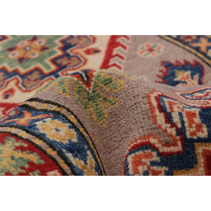 ECARPETGALLERY Hand-knotted Uzbek Ghazni Taupe Wool Rug - 2'7 x 6'7