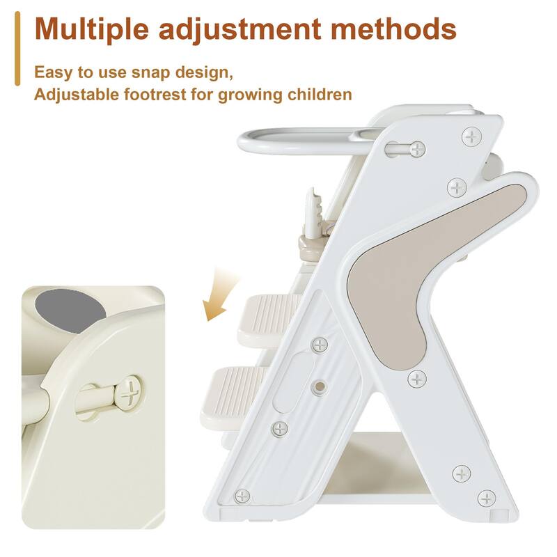 Multi Functional Growing Up Dining Chair,Adjustable Height Toddler Tower,Five-Point Seat Belts And A Movable Large Dinner Plate