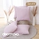 preview thumbnail 34 of 89, Deconovo Faux Linen Throw Pillow Covers 4 PCS(Cover Only) 16"x16" - Pink