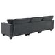 preview thumbnail 18 of 55, Roomfitters 100 x 59" Modern Convertible L-Shaped Sectional Sofa with Free Pillows, 4-Seat Suede Velvet Sleeper Sofa