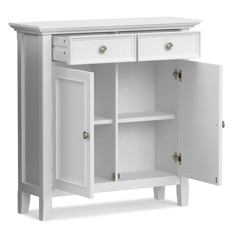 WYNDENHALL Halifax SOLID WOOD 36" Wide Transitional Entryway Storage Cabinet - 12"D x 36" W x 36"H