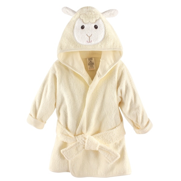 slide 2 of 2, Luvable Friends Baby Girl Cotton Animal Face Bathrobe, Lamb, One Size - Lamb - One Size One Size - Lamb