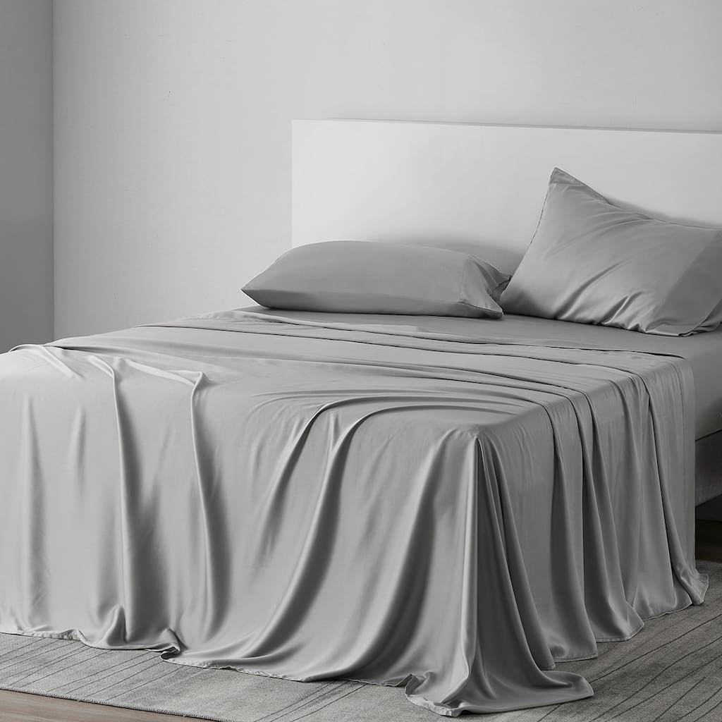 HiEnd Accents Premium Eucalyptus Silky Soft Modern Contemporary 4 Piece Sheet Set