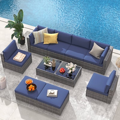 10-piece Wicker Sectional Sofa Set