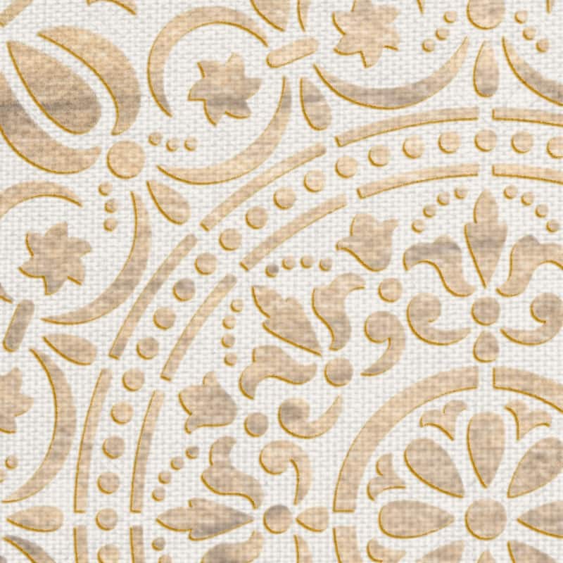 Ornamental White Gold by Belle Maison Canvas Art Print