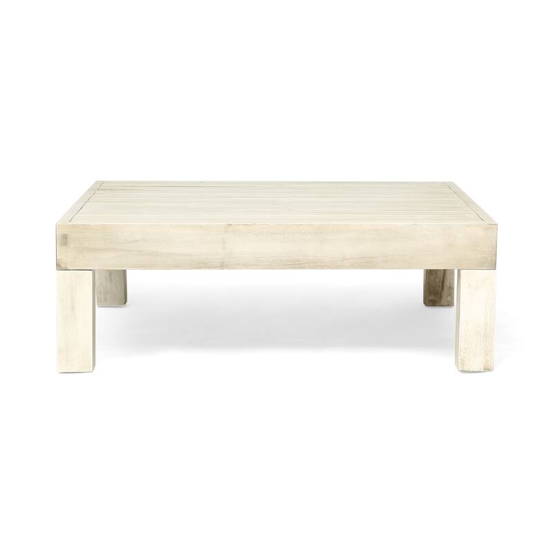 Oana Acacia Wood Outdoor Coffee Table by Christopher Knight Home