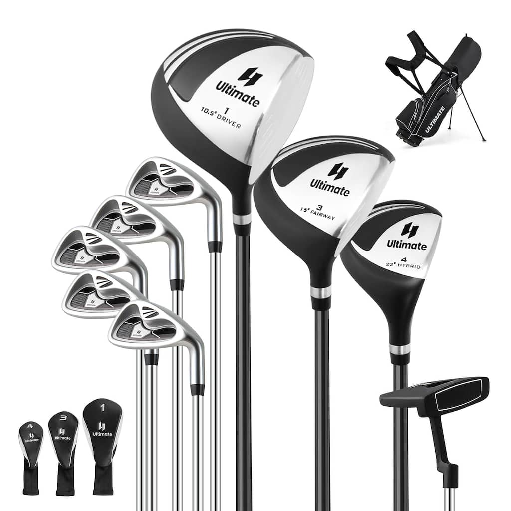 Costway Men's Complete Golf Clubs Package Set 10 Pieces Includes Alloy - See Details
