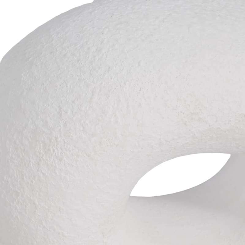 Sagebrook Home Ceramic Elegance Unique Slanted Circle Decor Piece for Modern Homes