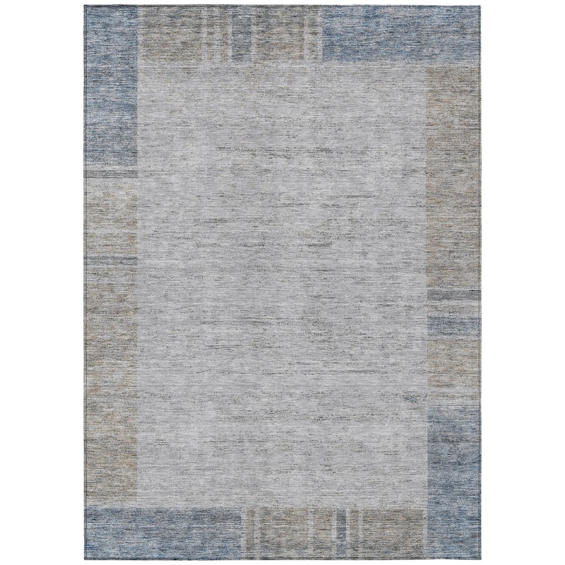 HomeRoots Geometric Transitional Rectangle Outdoor Rug