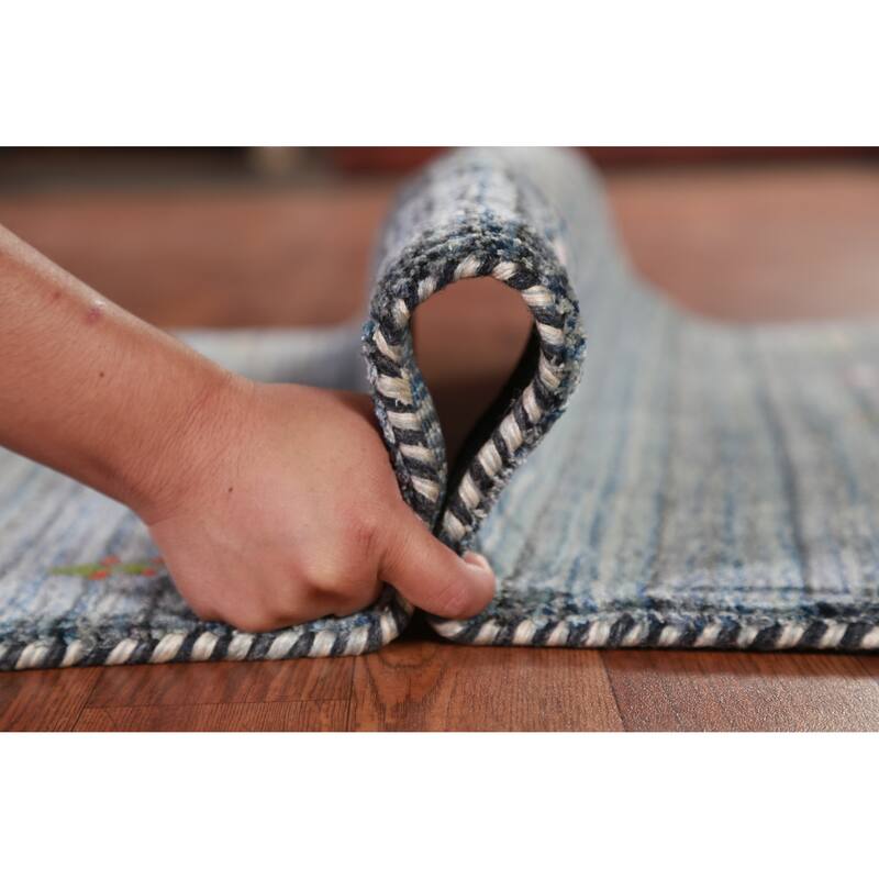 Hand Knotted Oriental 100% Wool Carpet Tribal Tribal Multi-Colored Gabbeh Area Rug - 4' 10'' X 3' 0''