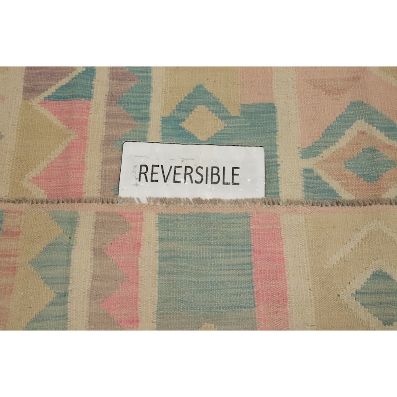 Hand Woven Southwestern Wool Multi-Colored Geometric Area Rug - 7' 0'' X 4' 11''