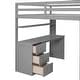 preview thumbnail 24 of 37, Multifunctional Design Loft Bed with Built-in Drawers, Desk and Wardrobe, Efficient space, Full size