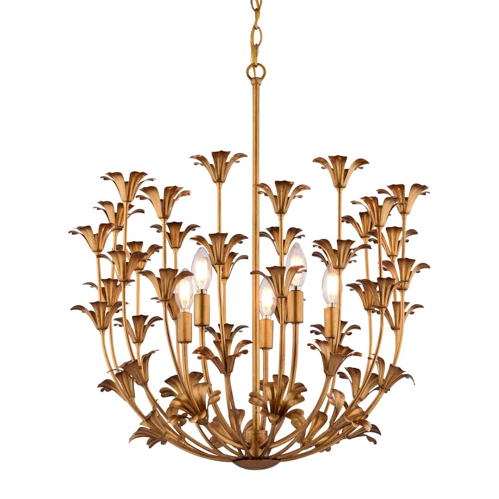 Vaxcel Lighting P0433 Camellia 5 Light 24" Wide Pendant