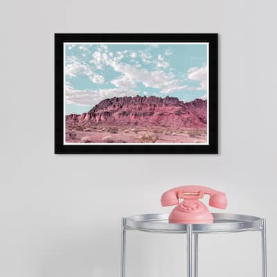 Wynwood Studio Prints Nature and Landscape Pink on the Rocks Brown and Rustic Wall Art Canvas Print