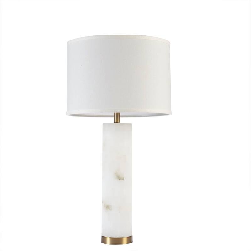 Alabaster Table Lamp Modern Bedside Lighting for Living Room Bedroom Office Decor