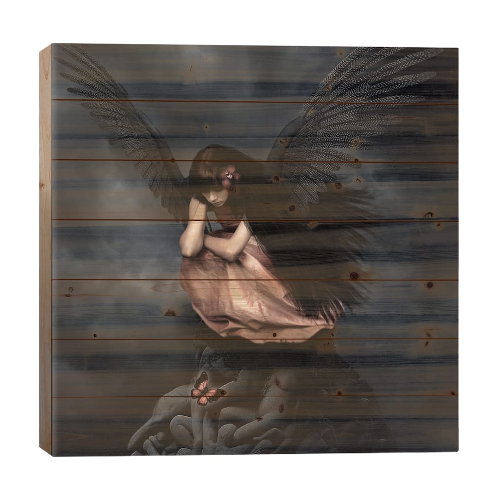 Rising Print On Wood by Babette Van den Berg - Multi-Color