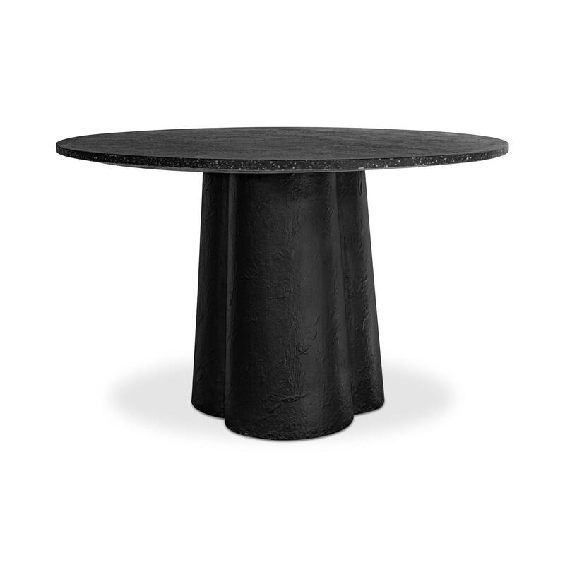 NADAAL STUDIOS Liora, Round Dining Table, Seats 4 - 47"W x47"D x30"H - Black