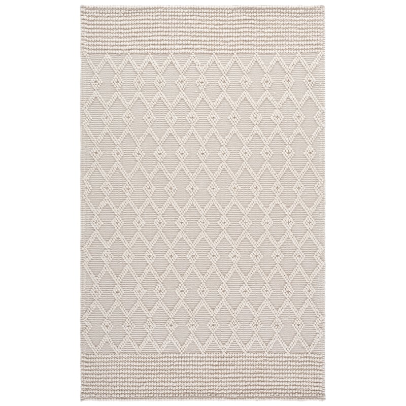 SAFAVIEH Handmade Natura Maddy Raised Textured Wool Blend Rug - 5' x 8' - Ivory
