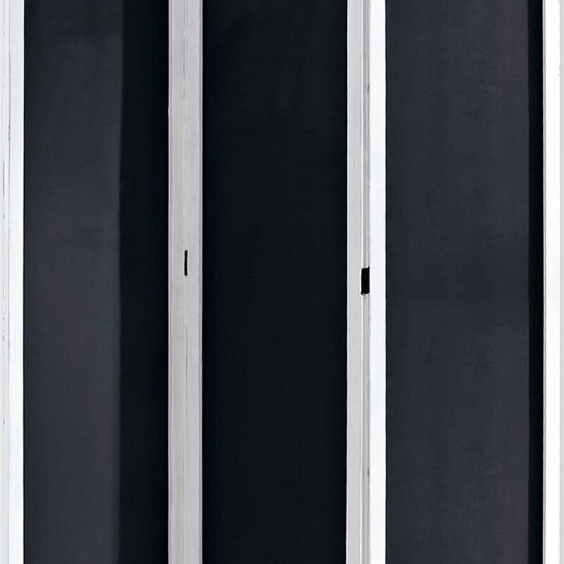 Chalkboard and Wooden 3 Panel Room Divider, Black and White