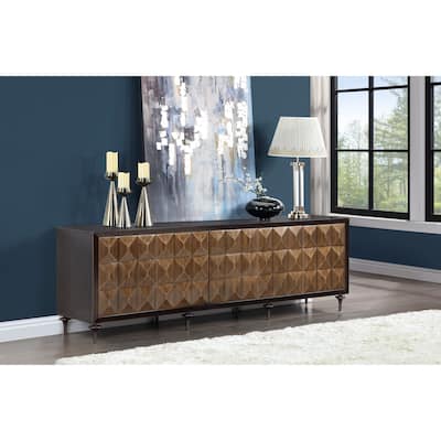 Diya Forged Bronze & Espresso Finish Console Cabinet