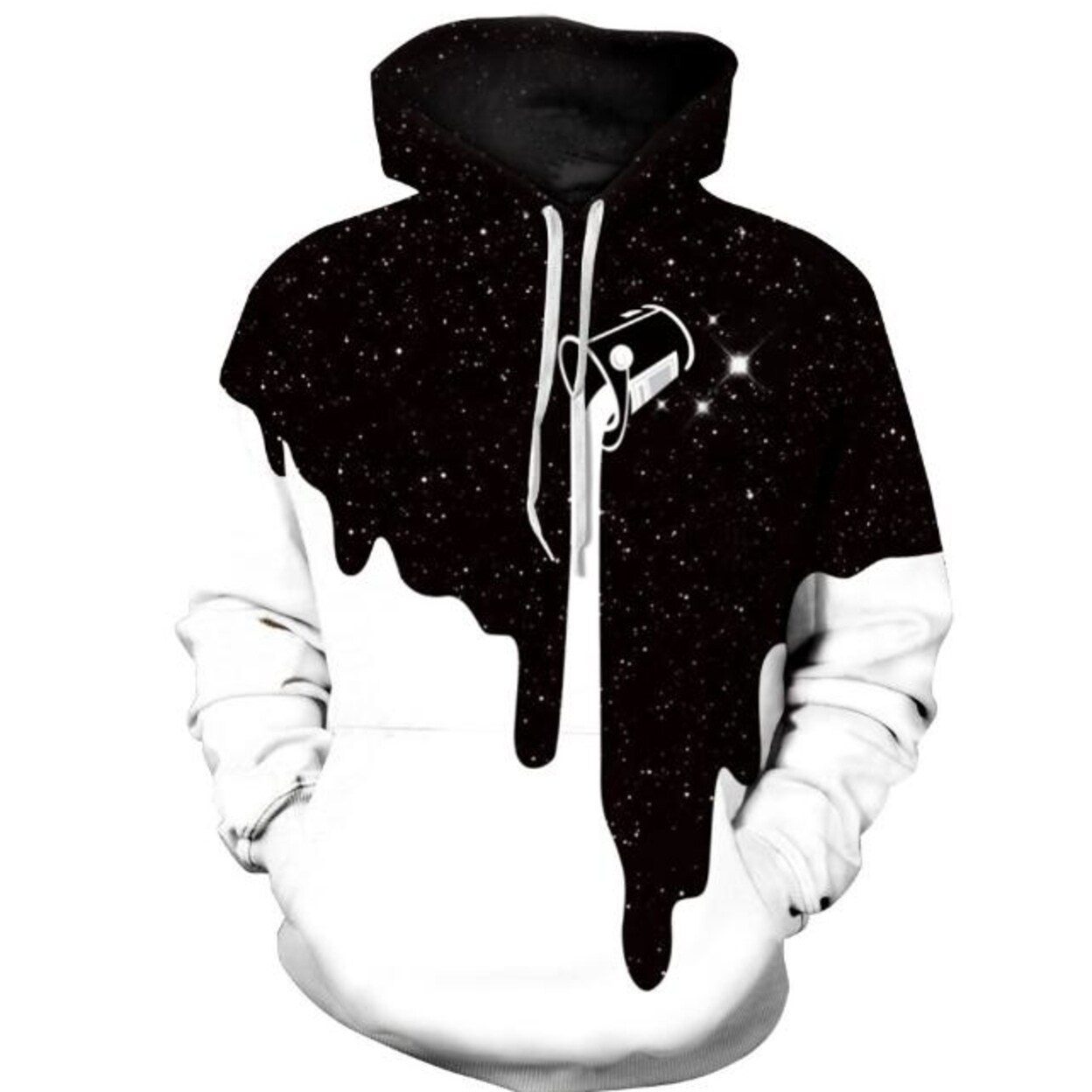 3d galaxy print hoodie