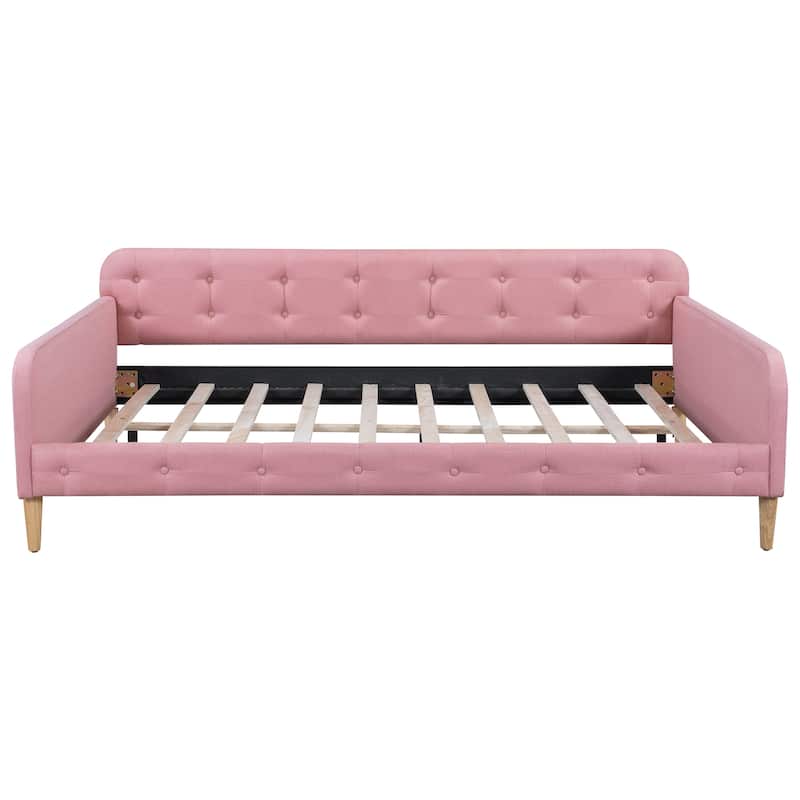 Modern Design Full Size Upholstered Daybed with 4 Support Legs