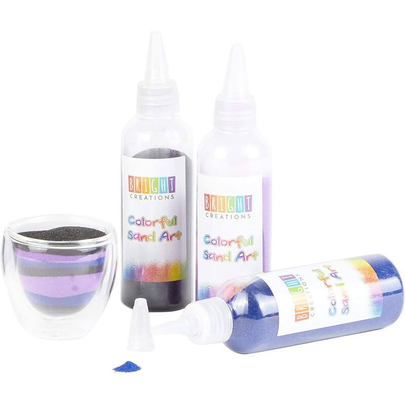 Bright Creations 10 Pcs Rainbow Colored Sand Bottles for Arts Crafts School Home Party, 0.33 lb