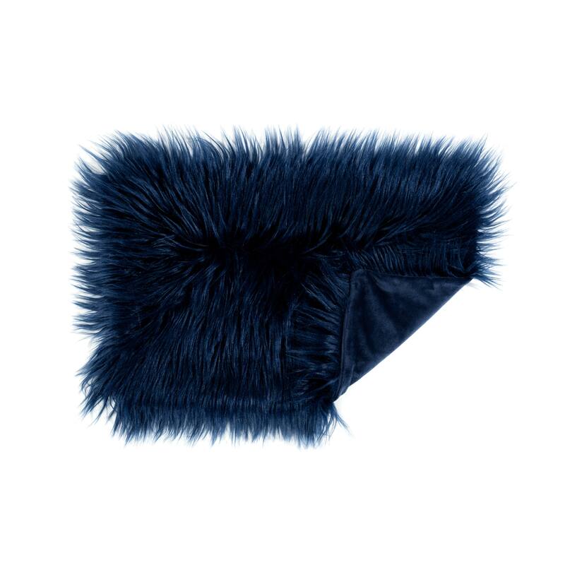 Lush Decor Mongolian Luca Faux Fur Decorative Pillow Cover