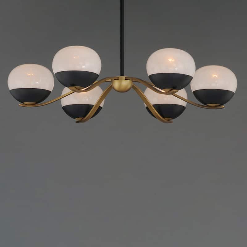Maxim 24646MR Lucerne 6 Light 33" Wide Chandelier