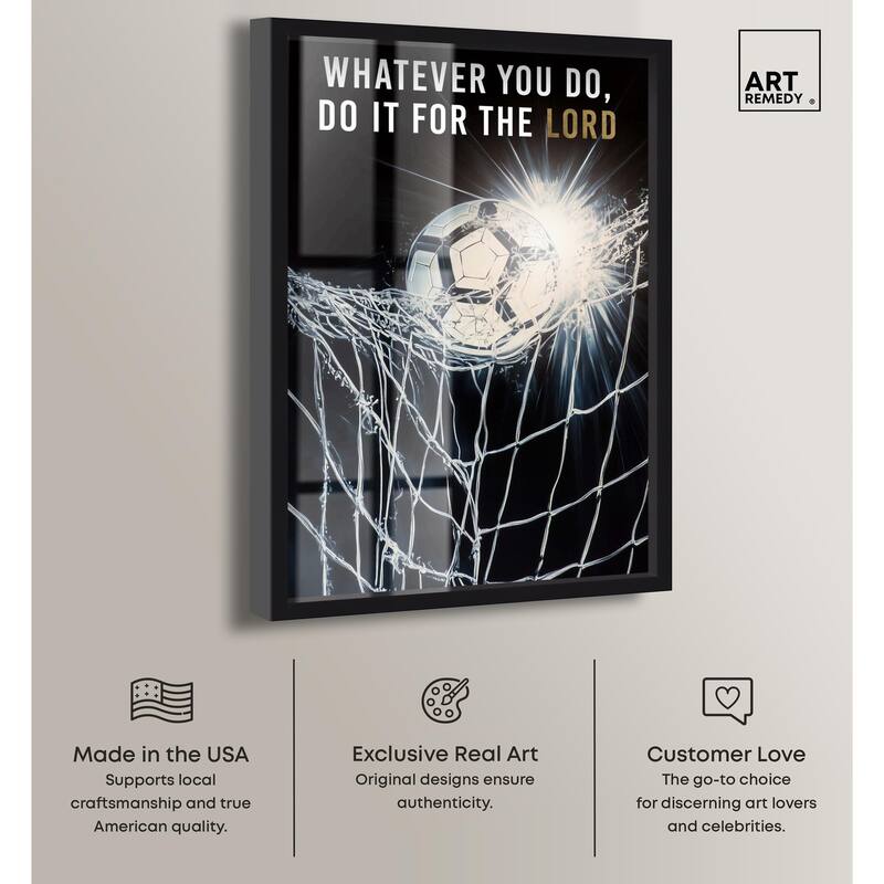 Do it for the Lord Soccer Shadowbox by Art Remedy
