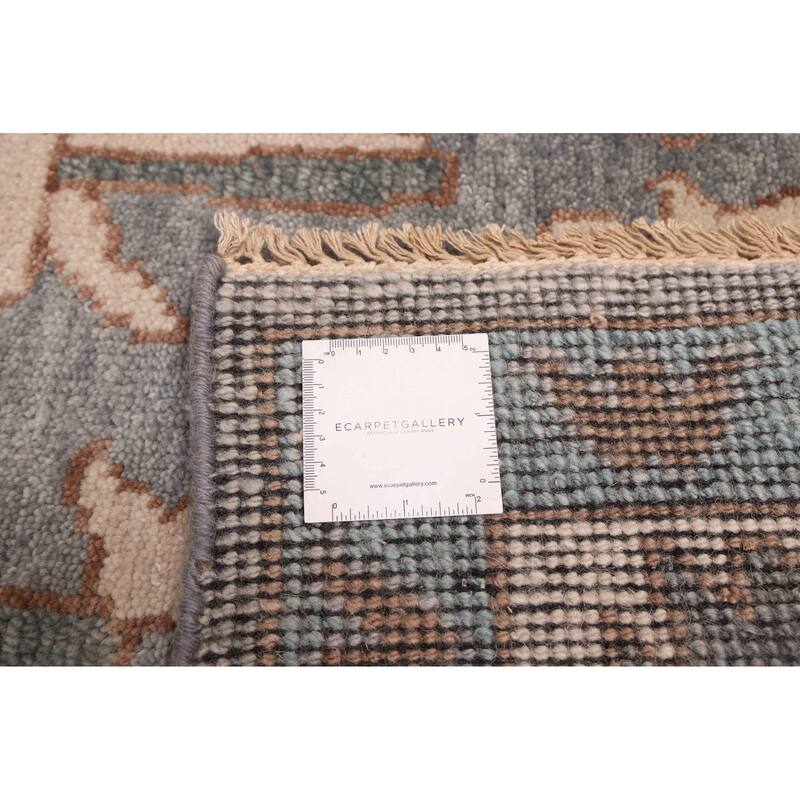 ECARPETGALLERY Hand-knotted Modern Oushak Grey Wool Rug - 7'11 x 9'8