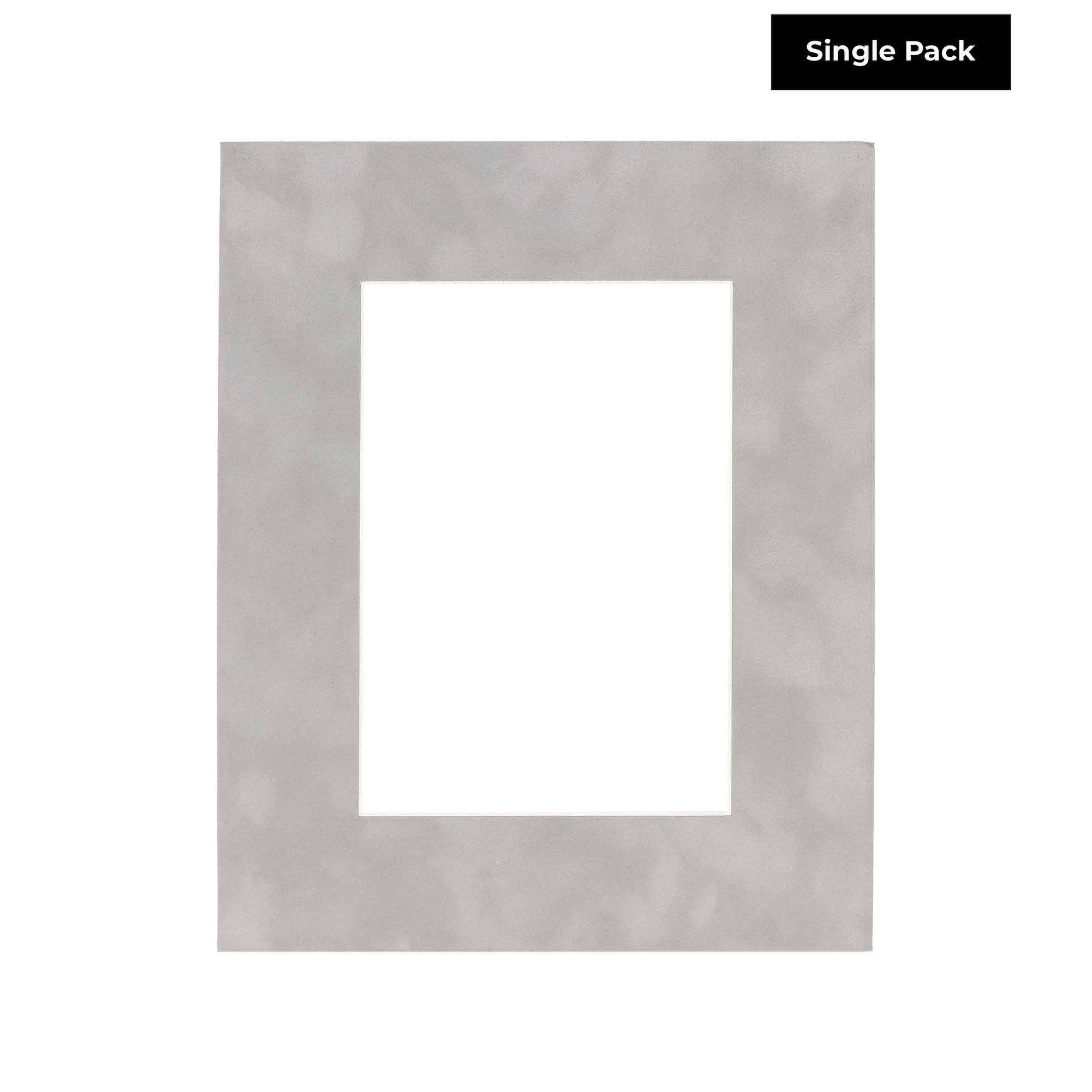 Ten Pack Of Light Grey Suede Matboards – Precise Bevel Cut For 8x8 Photos In 16x16 Frames - View #12