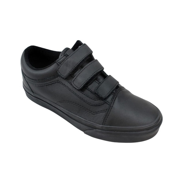vans old skool black leather mens