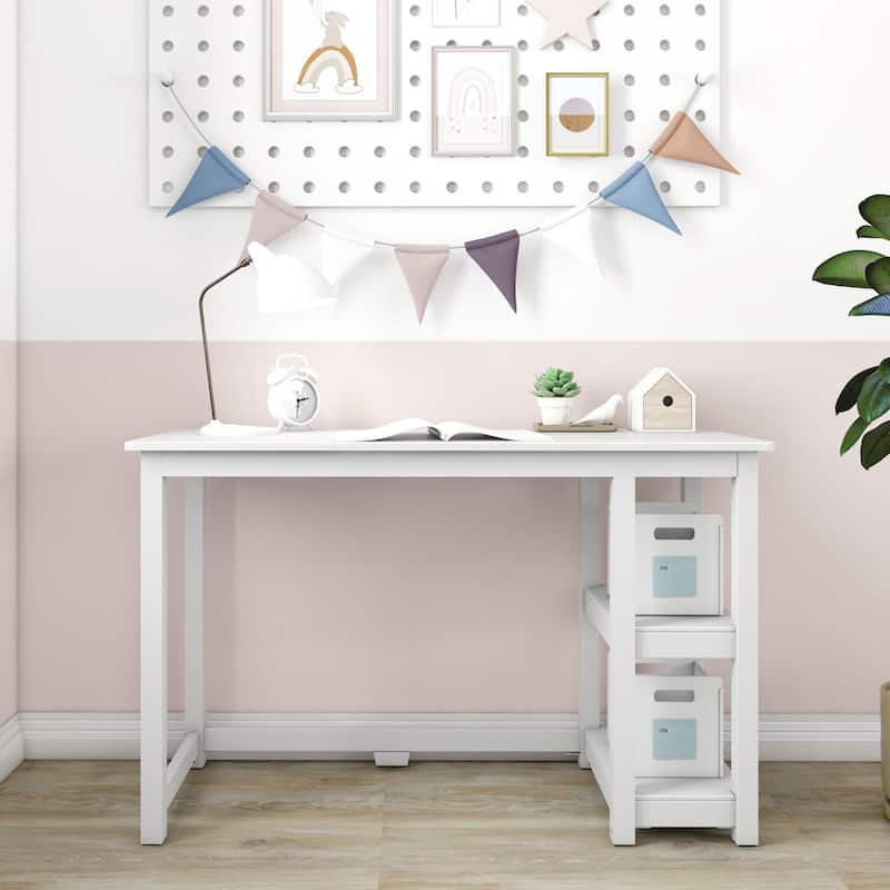 Max and Lily Desk with Bookshelves