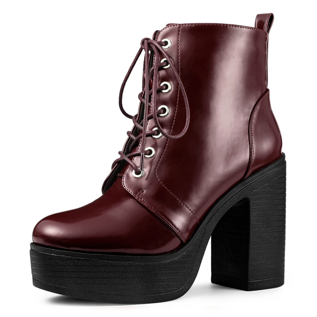 lace up heel boots