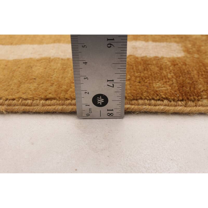ECARPETGALLERY Hand-knotted Finest Peshawar Ziegler Gold Wool Rug - 4'0 x 6'0