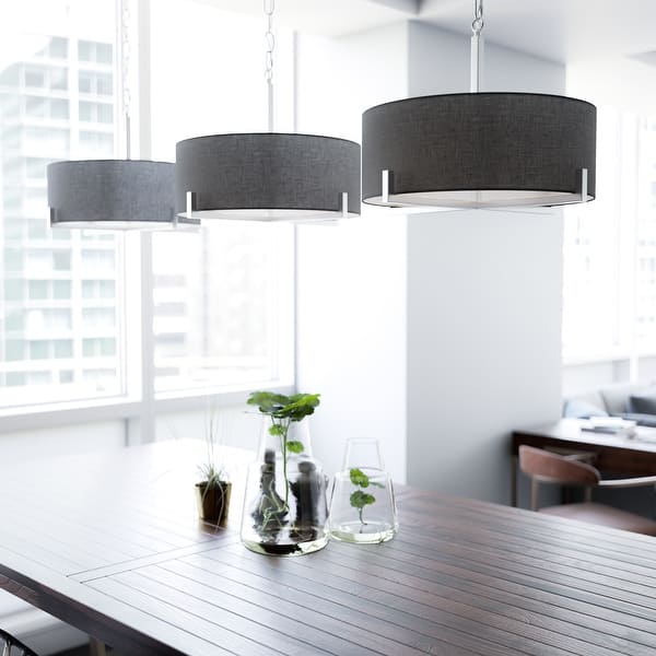 slide 2 of 5, Tessa Brushed Steel Finish 4 Light Pendant