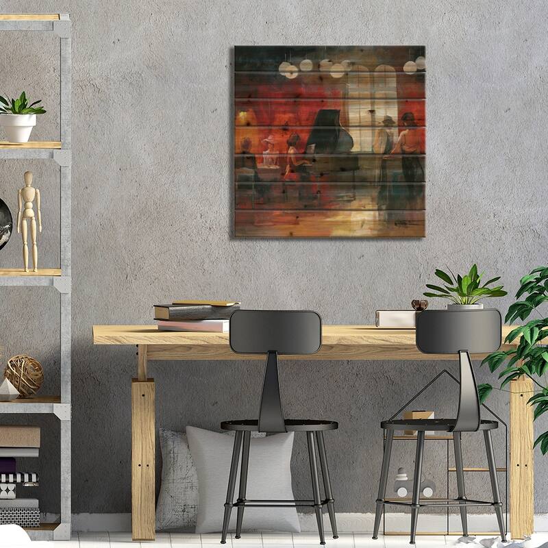 Rendez-Vous II Print On Wood by Willem Haenraets - Multi-Color