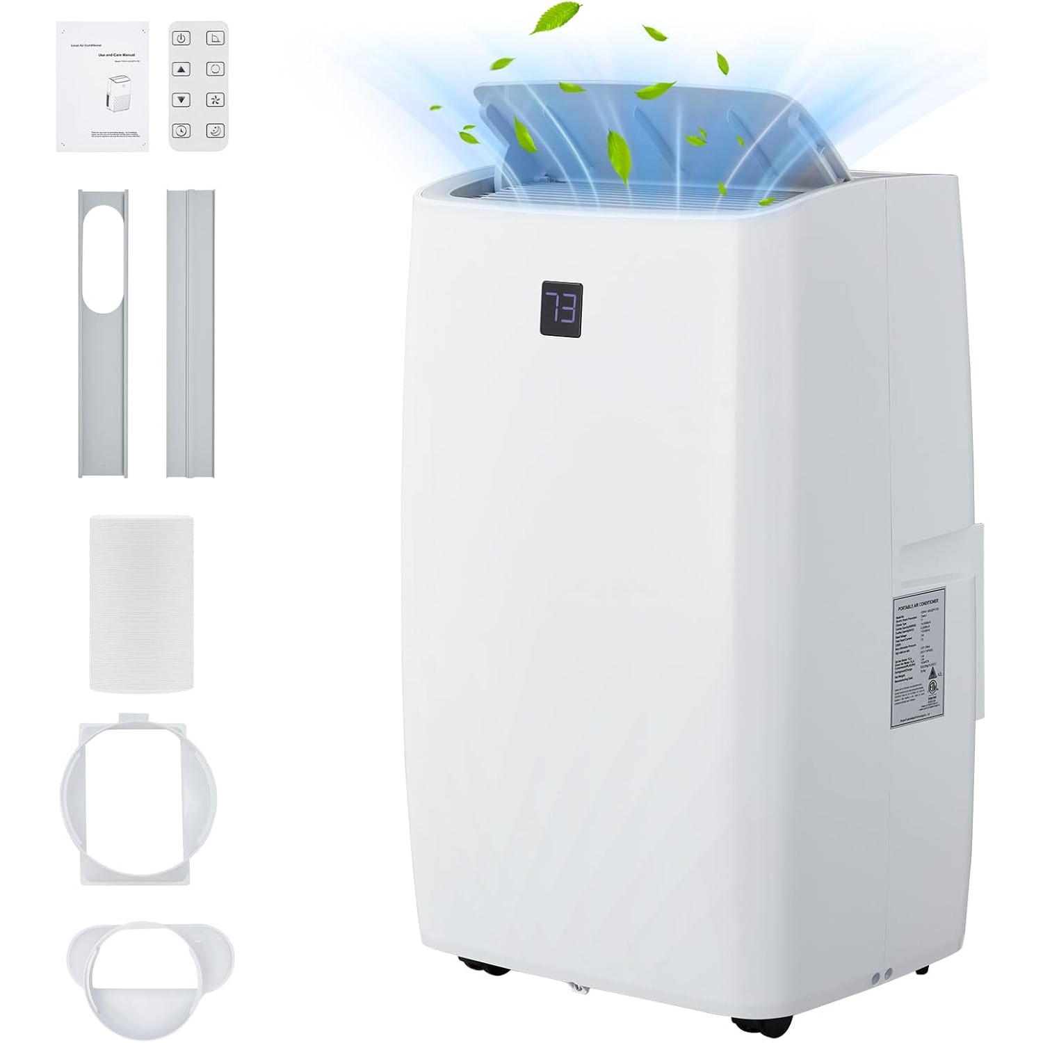 Portable Air Conditioner 12000 BTU AC Unit Cools Up to 550 Sq ft Air Conditioner Portable 3 in 1 Cooling Fan