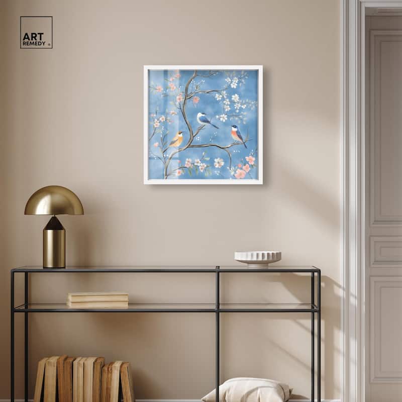 Birds in the Branches II Shadowbox by Art Remedy
