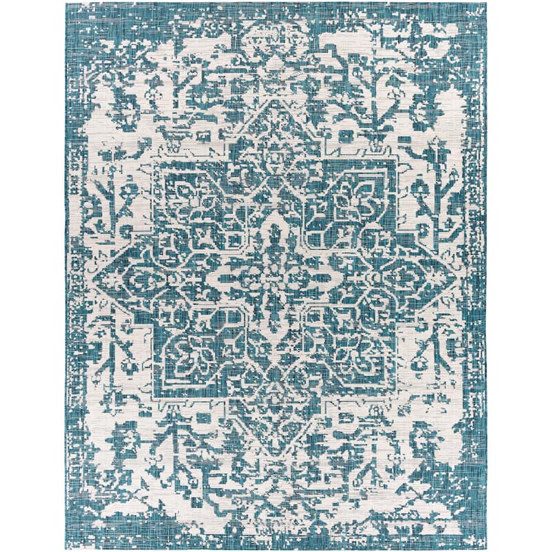 Livabliss Andell Indoor/ Outdoor Vintage Medallion Area Rug