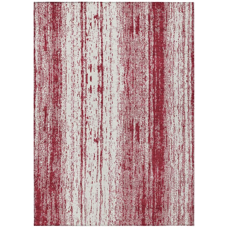 HomeRoots Striped Transitional Rectangle Outdoor Rug