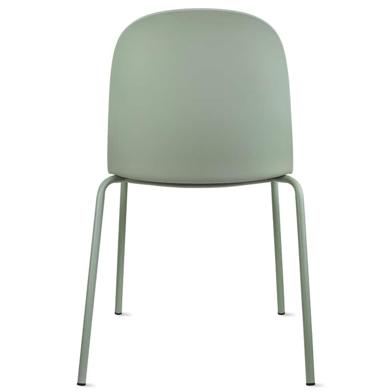 Set of 4 Plastic Dining Chairs Padded Seat Cushion For Kitchen Outdoor Patio Office Waiting Room Breakroom Guest
